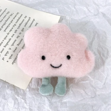 New Creative Simple Cute Plush Cloud Brooch Pin Fashion Jewelry Cloud Brooch Backpack Bag Clothes Sweater Pins Accessories 5