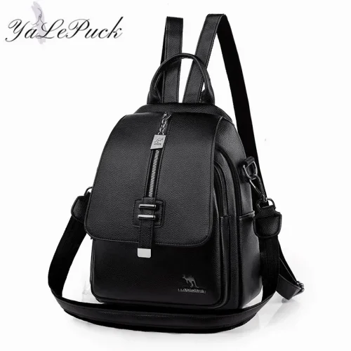 Women Backpack Designer high quality Leather Women Bag Fashion School Bags Multifunction Large Capacity Travel Backpacks mochila 1