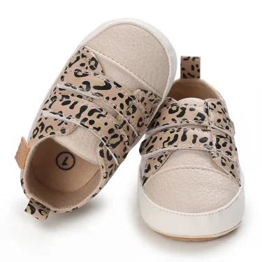Meckior New Baby Boy Girl Shoes PU Leather Sneakers Rubber Bottom Non-slip Lightweight First Walker Crib Shoes 0-18 Months 5