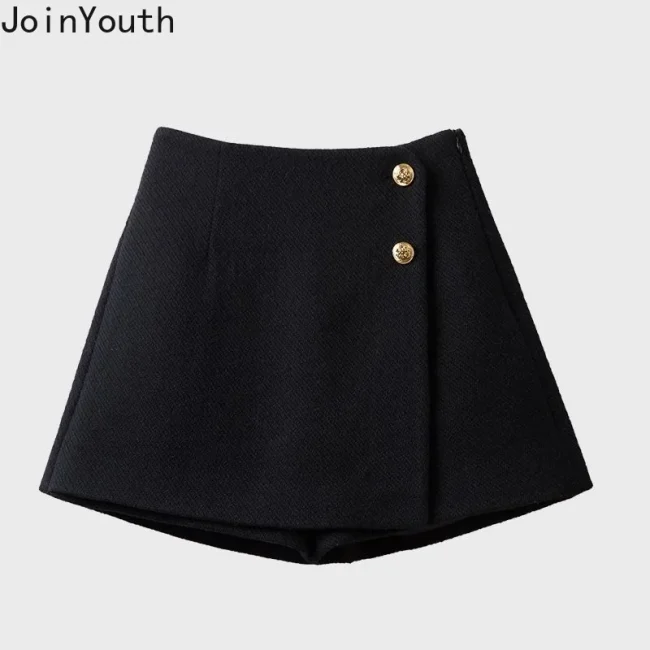 Temperament Skirts for Women 2023 Faldas Mujer De Moda High Waist Tunic Thicked Jupe Fashion Irregular Mini Skirt Korean Saia 3