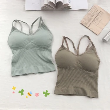 Women Cotton Lingerie Push Up Bra Sexy V Neck Tube Top Fashion Solid Color Underwear Female Soft Brassreie with Chest Pad 4