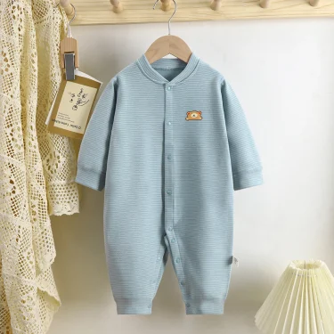Autumn Winter Newborn Girls Bodysuit Single Breasted Long Sleeve Plush Cartoon Embroidery Baby Girls Onesies Infant Girls Romper 3