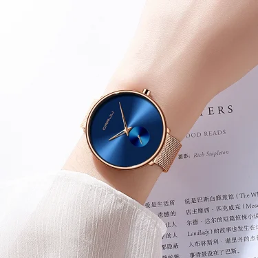 CRRJU Fashion Women Watch Luxury Casual Simple Ladies Daily Dress Mesh Wristwatch Minimalist Waterproof Quartz Female Clock 5