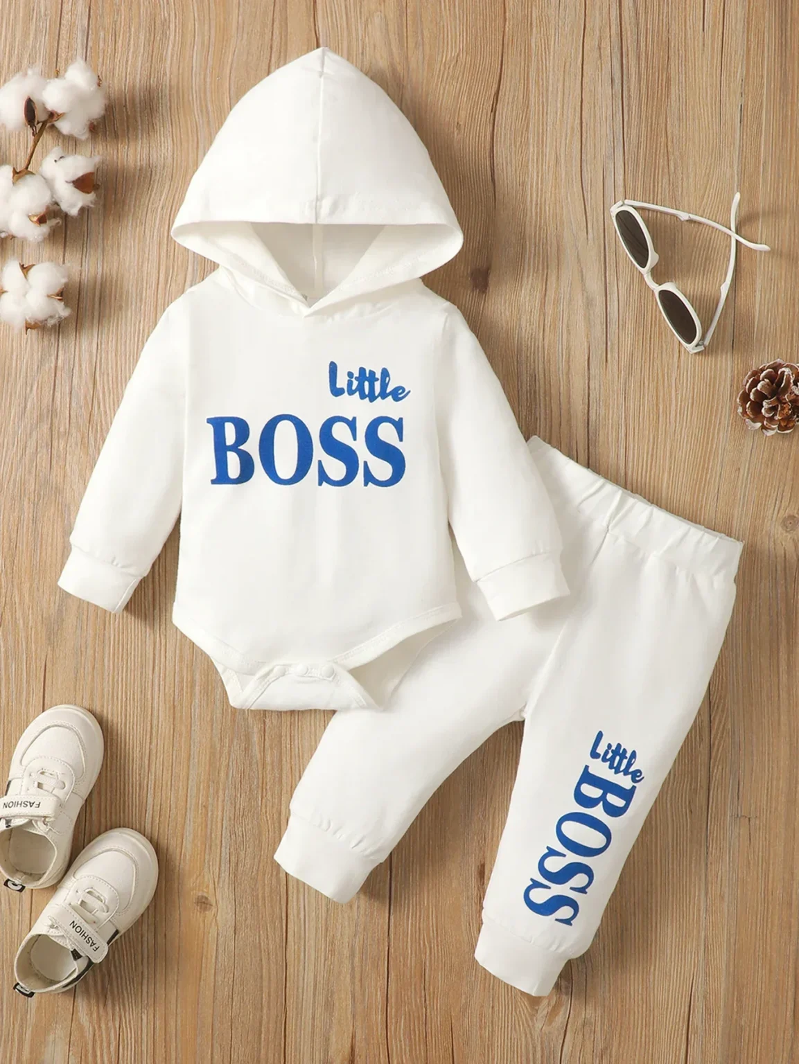 Winter Newborn Infant 0-24M Baby Boy Long Sleeves Cotton Hooded Letter Fashion Baby Hoodies Clothing 5