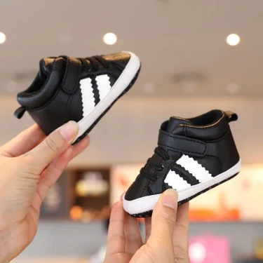New 0-18M Baby Shoes Boy Newborn Infant Toddler Casual Comfor Cotton Sole Anti-slip PU Leather First Walkers Crawl Crib Shoes 2