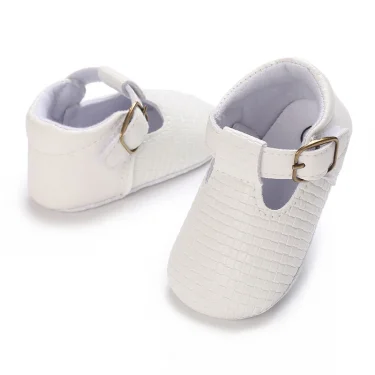 Wtite Baby Princess Shoes Infant Bow Garden Shoes Versatile Non-Slip Rubber Soft Sole Flat PU First Walker Newborn Manor Style 5