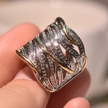 Fashion Jewelry 925 Sterling Silver Ring Inlaid Crystal Zircon Ring For Woman Charm Jewelry Gift 2
