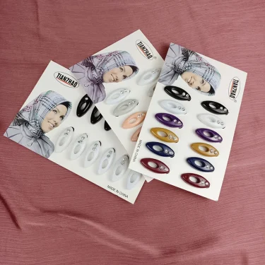 12Pcs/Box Muslim Hijab Pins Color Black and White Safety Pins Clips Ladies Dressing Accessories Brooches For Women Scarf Pins 2