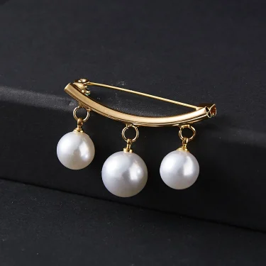 Elegant Fashion Pearls Brooch Pins For Women Fixed Straps Charm Safe Pin Brooches Clothing Clip Badge Dress Buckle Diy Jewelry 5