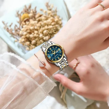 POEDAGAR Women Wristwatch Luxury Quartz Ladies Watch Waterproof Stainless Steel Luminous Date Week Women's Watches Dress Clock 4