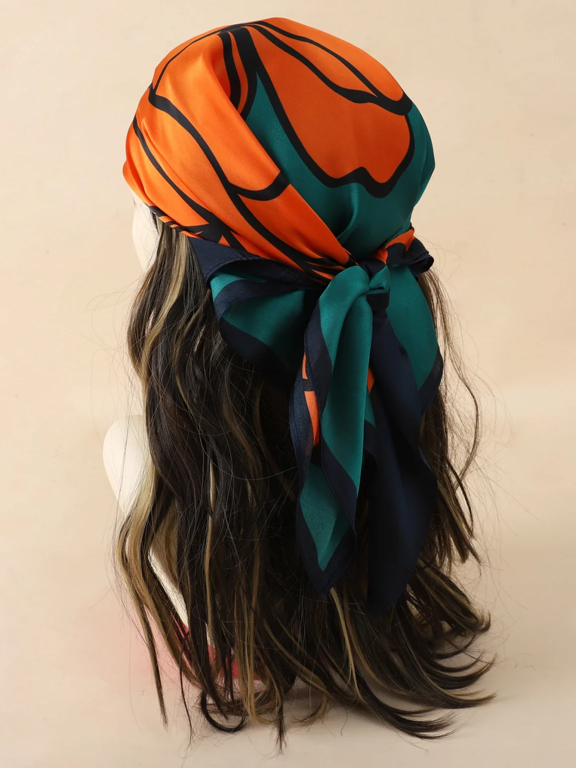 Luxury Brand 2025 Silk Square Scarf Women Cat Neck Hair Tie Band Beach Hijab Kerchief Head Headbands Bandana Female Foulard 70cm 4