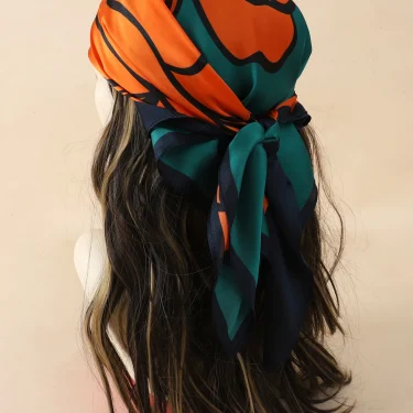 Luxury Brand 2025 Silk Square Scarf Women Cat Neck Hair Tie Band Beach Hijab Kerchief Head Headbands Bandana Female Foulard 70cm 4
