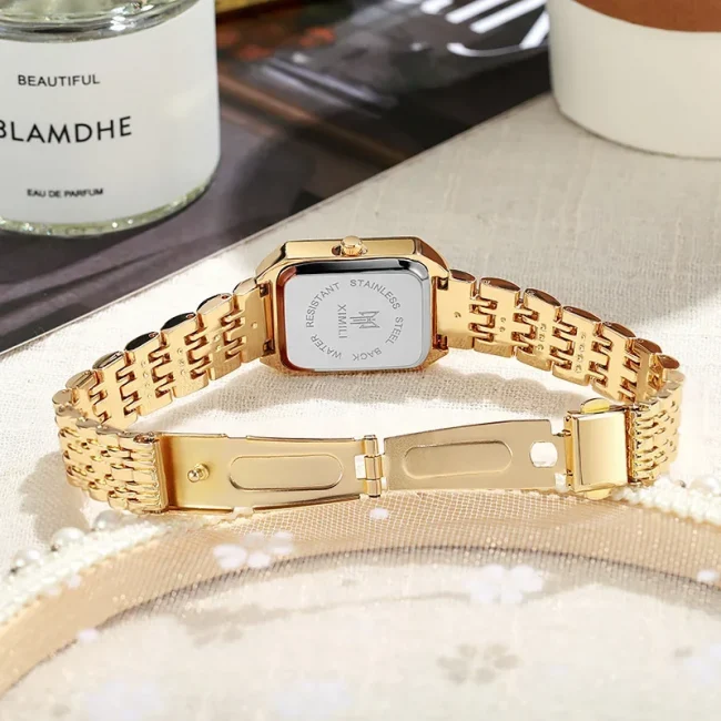 Luxury Brand Watch Women Stainless Steel Strap Fashion Gift Quartz Wristwatch Student Simple Square Quartz Watches Dropshipping 6