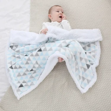 Baby Blanket Warm Fleece Thermal Newborn Soft Stroller Sleep Cover Infant Bedding Swaddle Wrap Soft Washable Thick Blanket Quilt 2