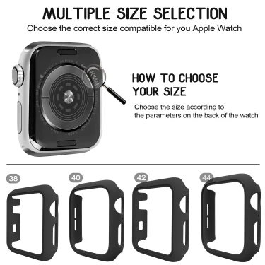 Fashion Matte Protective Case for Apple Watch SE Cover 7 6 5 4 3 PC Bumper 41mm 44mm 38mm 42mm 45mm Hard Shell for iWatch Frame 6