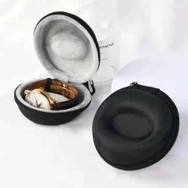 Portable EVA Single Watch Travel Case Watch Storage Organizer Box Watch Holder Waterproof for Smartwatches Zippered Container 2