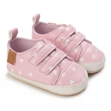 Meckior New Baby Boy Girl Shoes PU Leather Sneakers Rubber Bottom Non-slip Lightweight First Walker Crib Shoes 0-18 Months 4