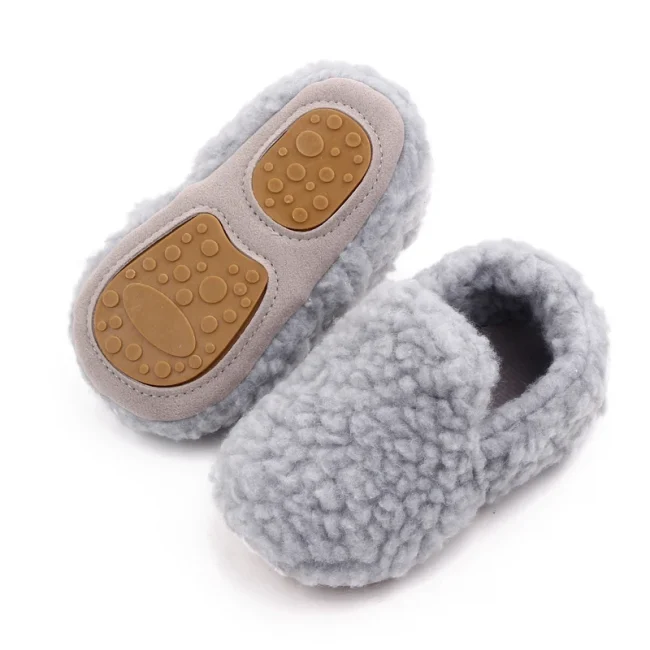 Baby Autumn and Winter Prewalking Shoes Non-slip Sole Soft Cotton Covered Winter Baby Shoes 4