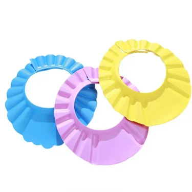 Girl boy Safe Shampoo Shower Bathing Bath Protect Soft Cap Hat For Baby Wash Hair Shield Children Bathing Shower Cap Hat Kids 1