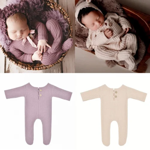 Baby Outfits Newborn Photography Props Romper Jumpsuit Infant Photoshoot Accessories 1