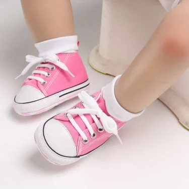 Baby Canvas Classic Sports Shoes Newborn Boys and Girls Printed Star First Walkers Shoes Infant Anti slip Baby Shoes 2