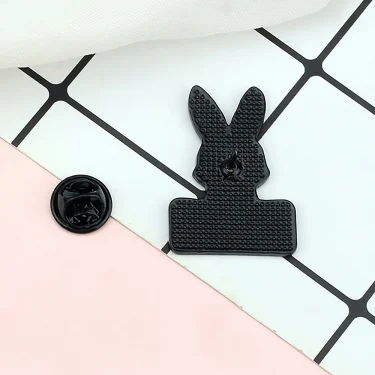 Cool Animal Rabbit Enamel Pin ME? SARCASTIC? NEVER Feminist Brooch Punk Funny Cartoon Bunny Badge Bag Lapel Jewelry Friends Gift 3