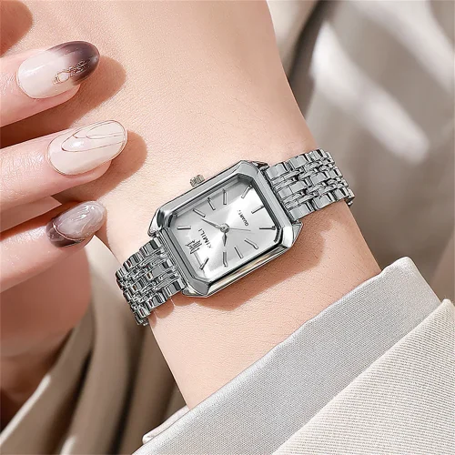 Women's Watch Light Luxury Brand Stainless Steel Chain Business Clock Fashion Elegant Quartz Watch Reloj W124 1