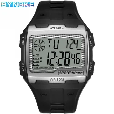 SYNOKE Digital Watch For Men Big Numbers Easy to Read 3ATM Water Resistant Men Digital Watch Outdoor Sports Luminous Function 6