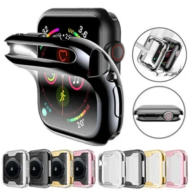 TPU Cover for apple watch case series 9 8 7 6 5 4 3 SE 41mm 45mm 42-44mm-40mm screen protector Accessories for apple watch band 1