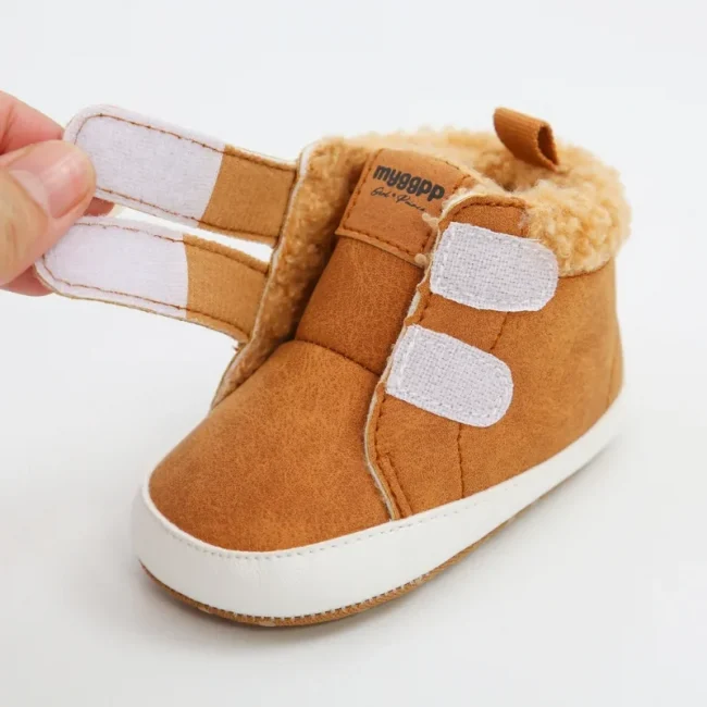 Baby Shoes Boy Girl Winter Warm Infant Snow Boots Fleece Soft Bottom Shoe Newborn Indoor Sneakers Toddler First Walkers 5
