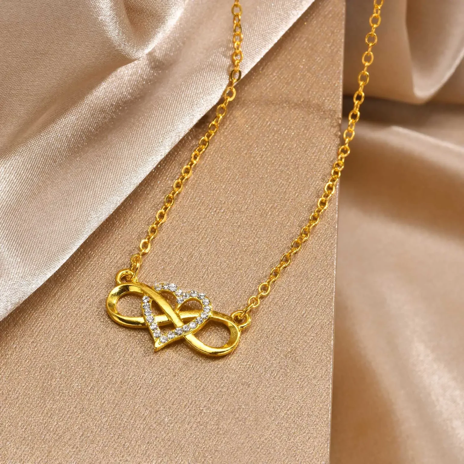 Infinity Heart Necklace for Women with Cubic Zirconia Anniversary Birthday Jewelry Gifts Wife Girlfriend Mom Daughter 5