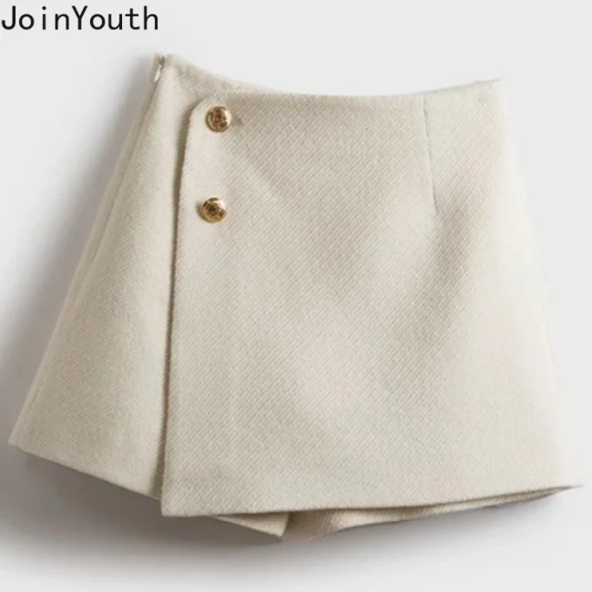 Temperament Skirts for Women 2023 Faldas Mujer De Moda High Waist Tunic Thicked Jupe Fashion Irregular Mini Skirt Korean Saia 1