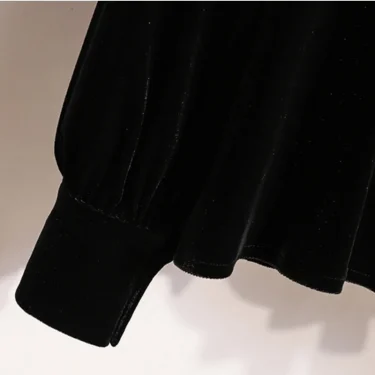 OCEANLOVE Velvet Shirts&blouses Women Tops Autumn Winter Korean Fashion Blusas Mujer Vintage Elegant Ruffles Sweet Camisas 6