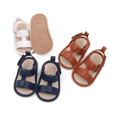 Baby Shoes Summer Sandal Soft PU Casual Walking Shoes Newborn Toddler 0-91-8 Months Boys and Girls 2024 New Baby Fashion BBW4011 5