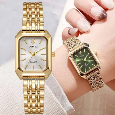 Luxury Brand Watch Women Stainless Steel Strap Fashion Gift Quartz Wristwatch Student Simple Square Quartz Watches Dropshipping 1