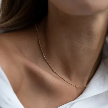 eManco Gold Color Stainless Steel 316 Chain Choker Necklace Women Chain Necklace Sets for Women gift 4
