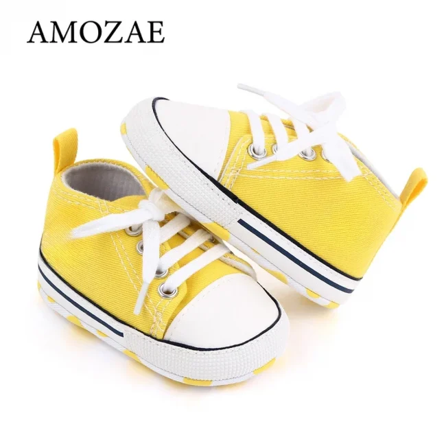 Baby Classical Sports Sneakers Newborn Baby Boys Girls Print First Walkers Shoes Infant Toddler Anti-slip Baby Shoes Pre-walkers 6