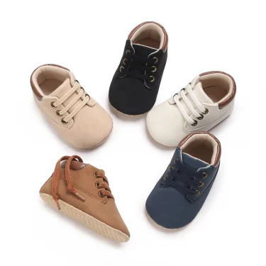 HAIZHIW 5 Colors Lace Up Casual Shoes Spring And Autumn Baby Casual Shoes 0-18 Months Flat Shoes Baby Walking Shoes 1