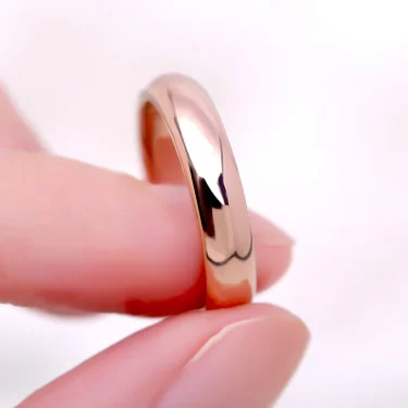 High quality 4mm Wholesale Simple Ring Fashion Rose Gold Ring Men's and Women's Exclusive Couple Wedding Ring 4