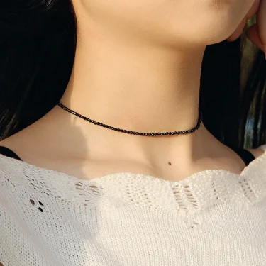 Fashion Brand Simple Black Beads Short Necklace Female Jewelry Women Choker s Bijoux Femme Ladies Party 2025 6