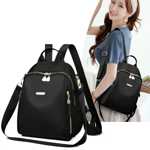 New Female Backpacks High Capacity Waterproof College Backpack Trendy Women Laptop School Bags Girl Travel School Black Bags 1