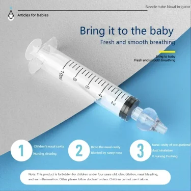 Baby Nose Cleaner 2Pcs Nasal Washer Needle Tube Washer 10ML Infant Nasal Aspirator Cleaner Syringe Washing Baby Care Tools 5