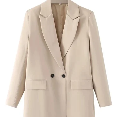 TRAF Blazer Woman Black Beige Khaki Blue Green Gray Women coat Fashion Office Wear Women's Blazers Jacket Outerwears 2024 4
