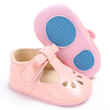 0-18M Lovely Pink Spring Autumn Style Lovely Bow Solid Color Princess Shoes 0-18 Months Baby Casual Shoes Newborn Toddlers 5