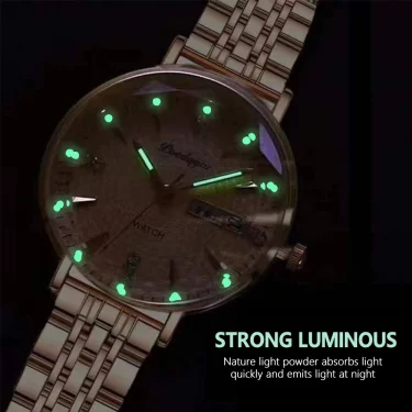 POEDAGAR Watch Women New Fashion Luxury Stainless Steel Wristwatch Bracelet Simple Rose Gold Waterproof Luminous Ladies Watches 5