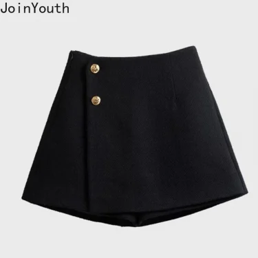 Temperament Skirts for Women 2023 Faldas Mujer De Moda High Waist Tunic Thicked Jupe Fashion Irregular Mini Skirt Korean Saia 4