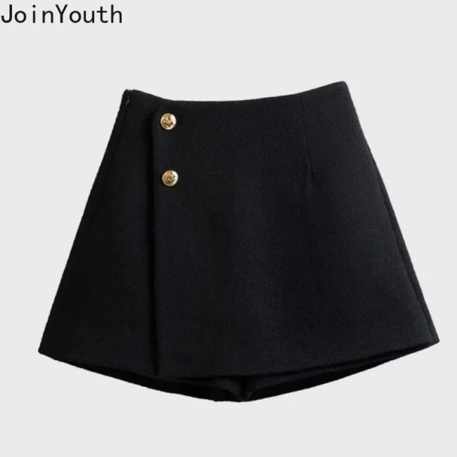 Temperament Skirts for Women 2023 Faldas Mujer De Moda High Waist Tunic Thicked Jupe Fashion Irregular Mini Skirt Korean Saia 4