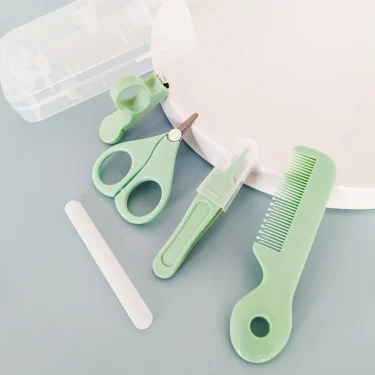 5 Pcs Baby Hair Care Newborn Infant Scissor Hair Comb Nose Cleaner Safety for Toddler Nursing 4