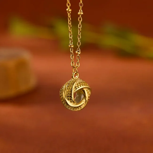 Rose Pendant Necklaces for Women Gold Color Flora Necklace Waterproof Wedding Couple Aesthetic Stainless Steel Jewelry collar 5