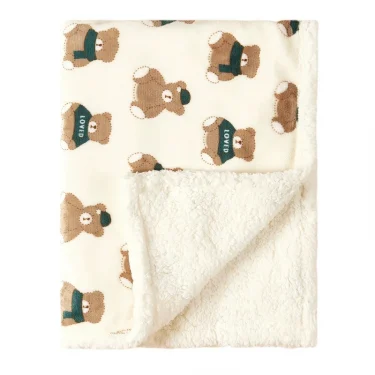 Winter Baby Blanket Fleece Warm Quilt for Newborn Bedding Baby Swaddle Wrap Flannel Lamb Soft Baby Stroller Blanket Manta Bebe 2